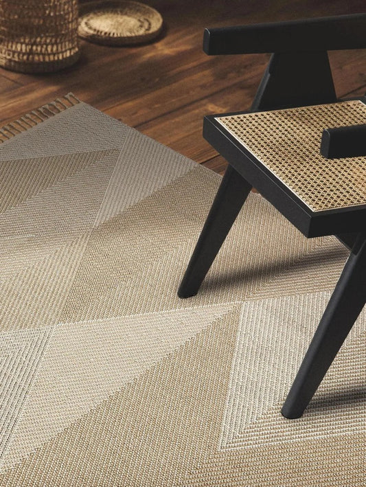 Nordic Lint Free Jute Rug, Scandinavian Boho Carpet, Beige Jute Rug, Jute Tappeto, Rugs for living room, Geometric Carpet